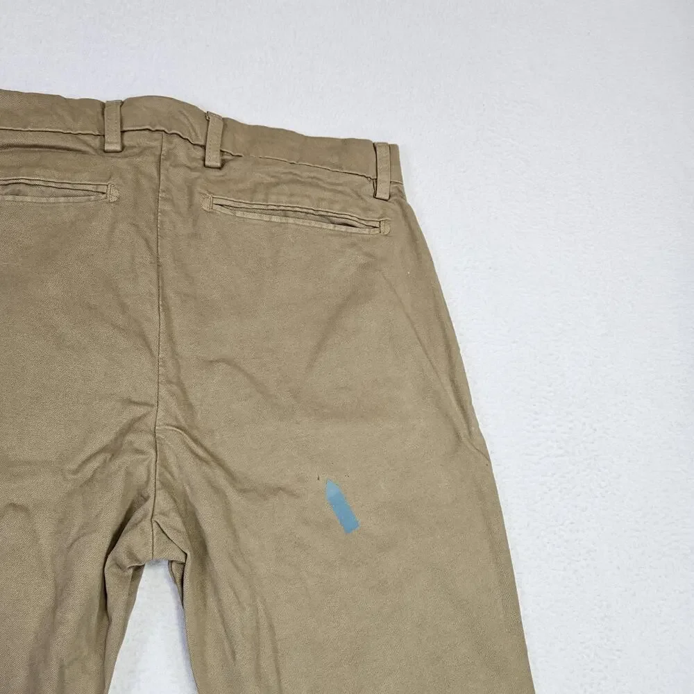 Luca Faloni Cortina Chino Men 30 IT46 Pant Made in Italy Trouser 30x29 Camel Tan